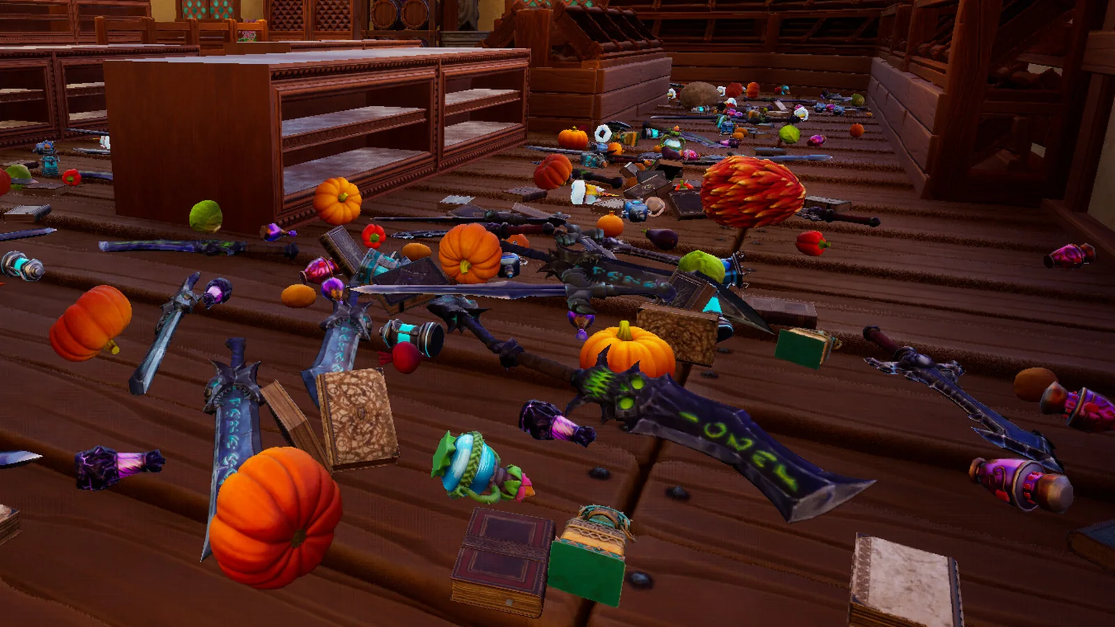 Official Shelves and Sorcery Guide gameplay screenshot for all three shops and item counts